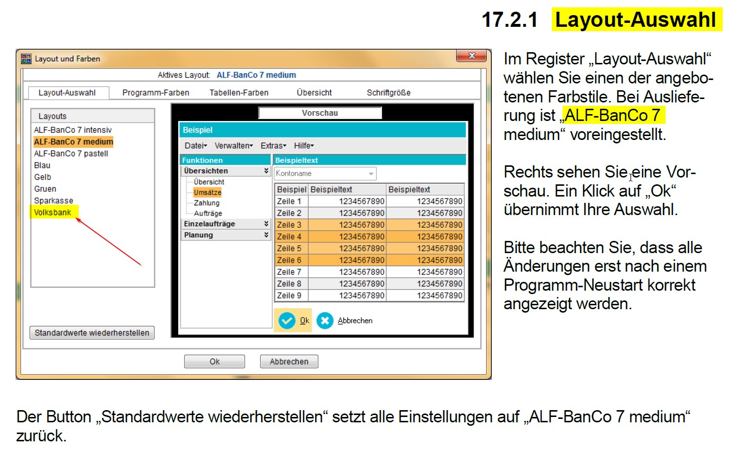 So sah es noch in der 7er-Version aus!