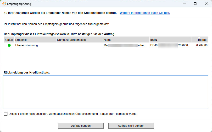 Empfangsprüfung