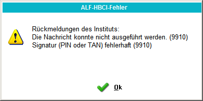 Alfs Fehlermeldung