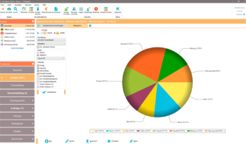 Auswertung als Tortengrafik