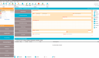 Echtzeitüberweisung in Farbschema türkis
