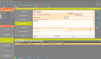 Terminüberweisung im Farbschema dark bunt